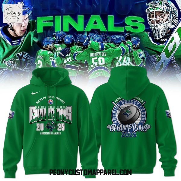 Abbotsford Canucks Calder Cup 2025 Green Hoodie Shirt