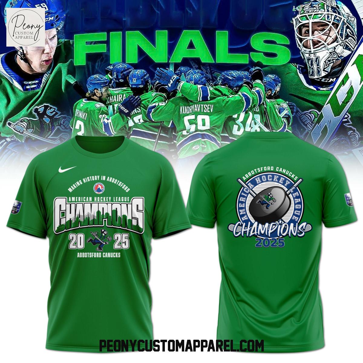 Abbotsford Canucks Calder Cup 2025 Green Hoodie Shirt Abbotsford Canucks Calder Cup 2025 Green Hoodie Shirt