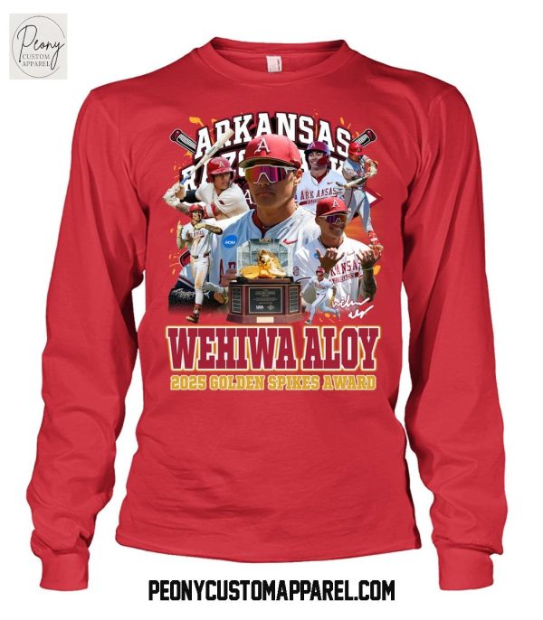 Arkansas Razorbacks Wehiwa Aloy 2025 Golden Spikes Award T Shirt