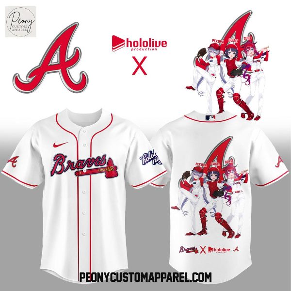 Atlanta Braves Hololive Night Collab Baseball Jersey