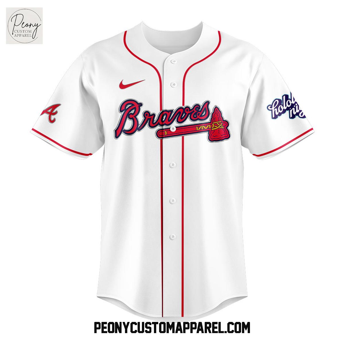 Atlanta Braves Hololive Night Collab Baseball Jersey Atlanta Braves Hololive Night Collab Baseball Jersey