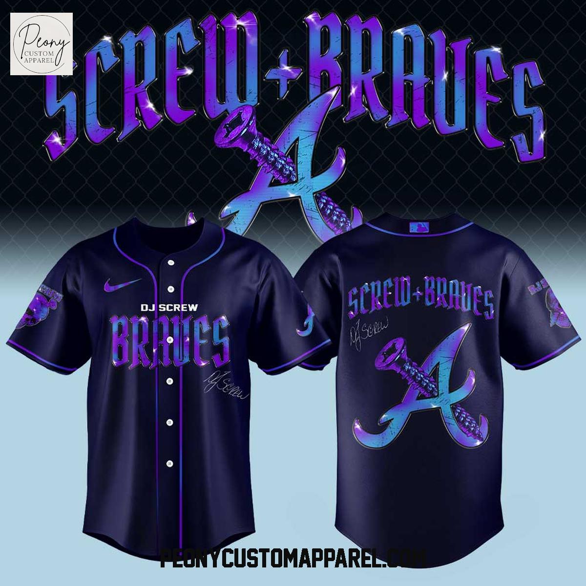 Atlanta Braves Honor All-Time DJ Screw Baseball Jersey Atlanta Braves Honor All-Time DJ Screw Baseball Jersey