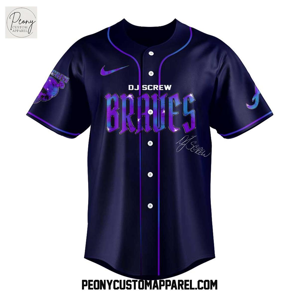 Atlanta Braves Honor All-Time DJ Screw Baseball Jersey Atlanta Braves Honor All-Time DJ Screw Baseball Jersey