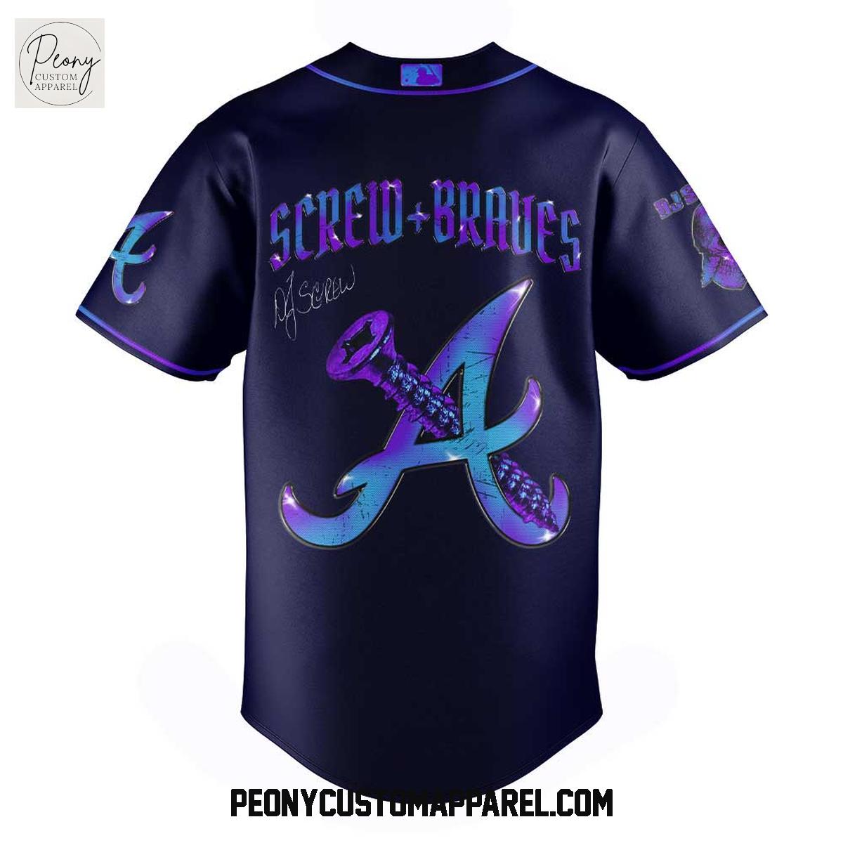 Atlanta Braves Honor All-Time DJ Screw Baseball Jersey Atlanta Braves Honor All-Time DJ Screw Baseball Jersey