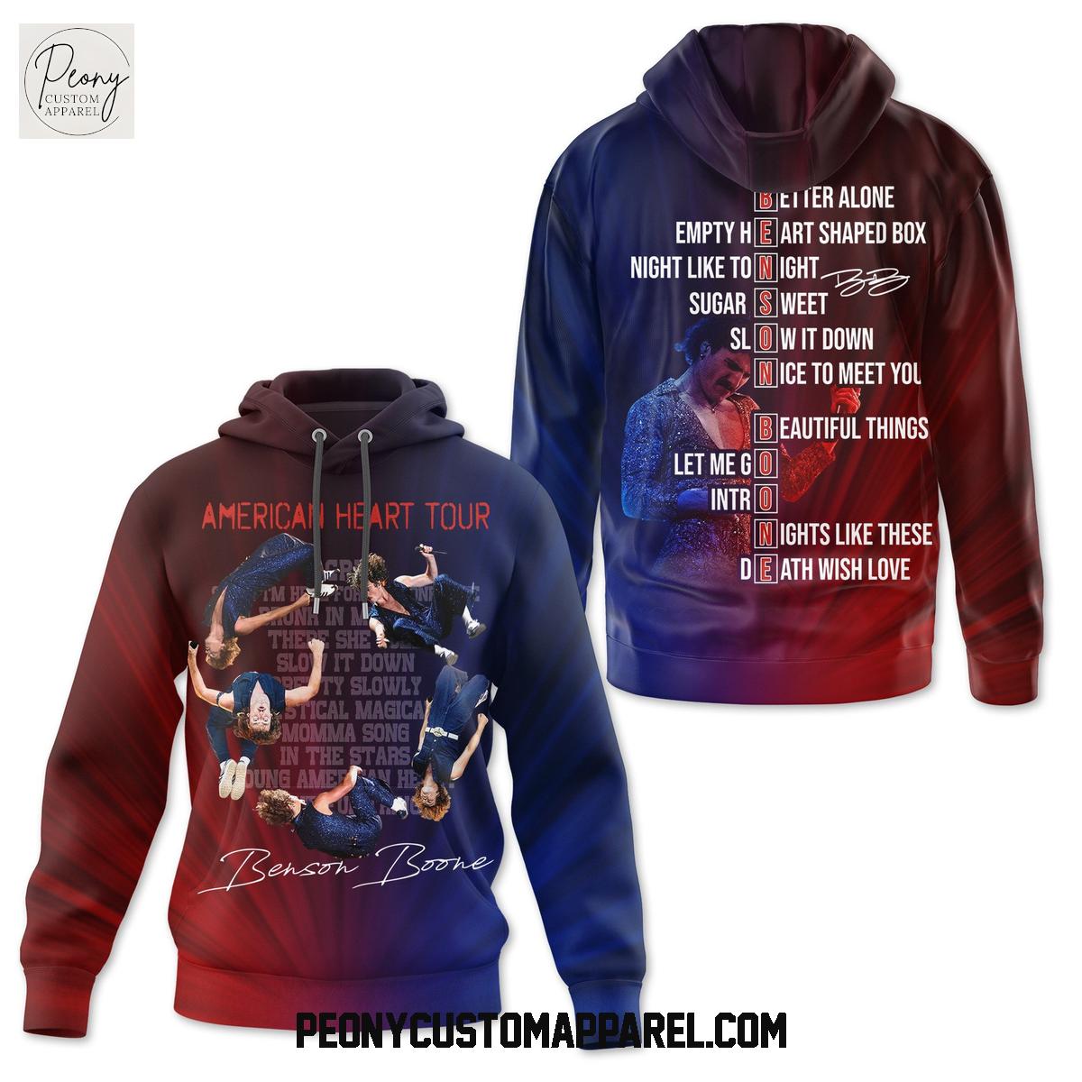 Benson Soone American Heart Tour 2025 Hoodie T Shirt Benson Soone American Heart Tour 2025 Hoodie T Shirt