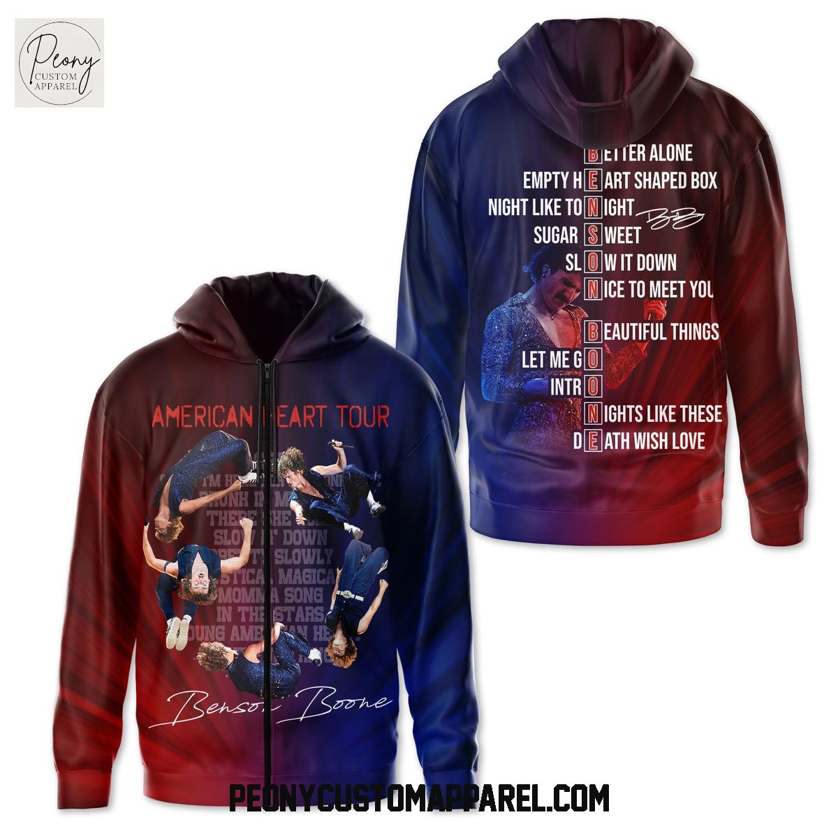 Benson Soone American Heart Tour 2025 Hoodie T Shirt Benson Soone American Heart Tour 2025 Hoodie T Shirt