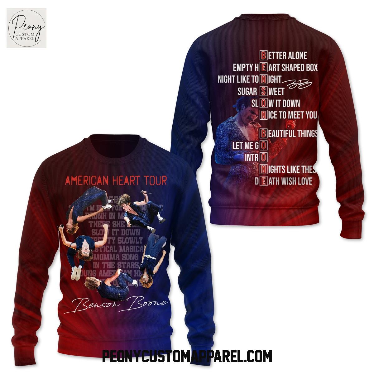 Benson Soone American Heart Tour 2025 Hoodie T Shirt Benson Soone American Heart Tour 2025 Hoodie T Shirt