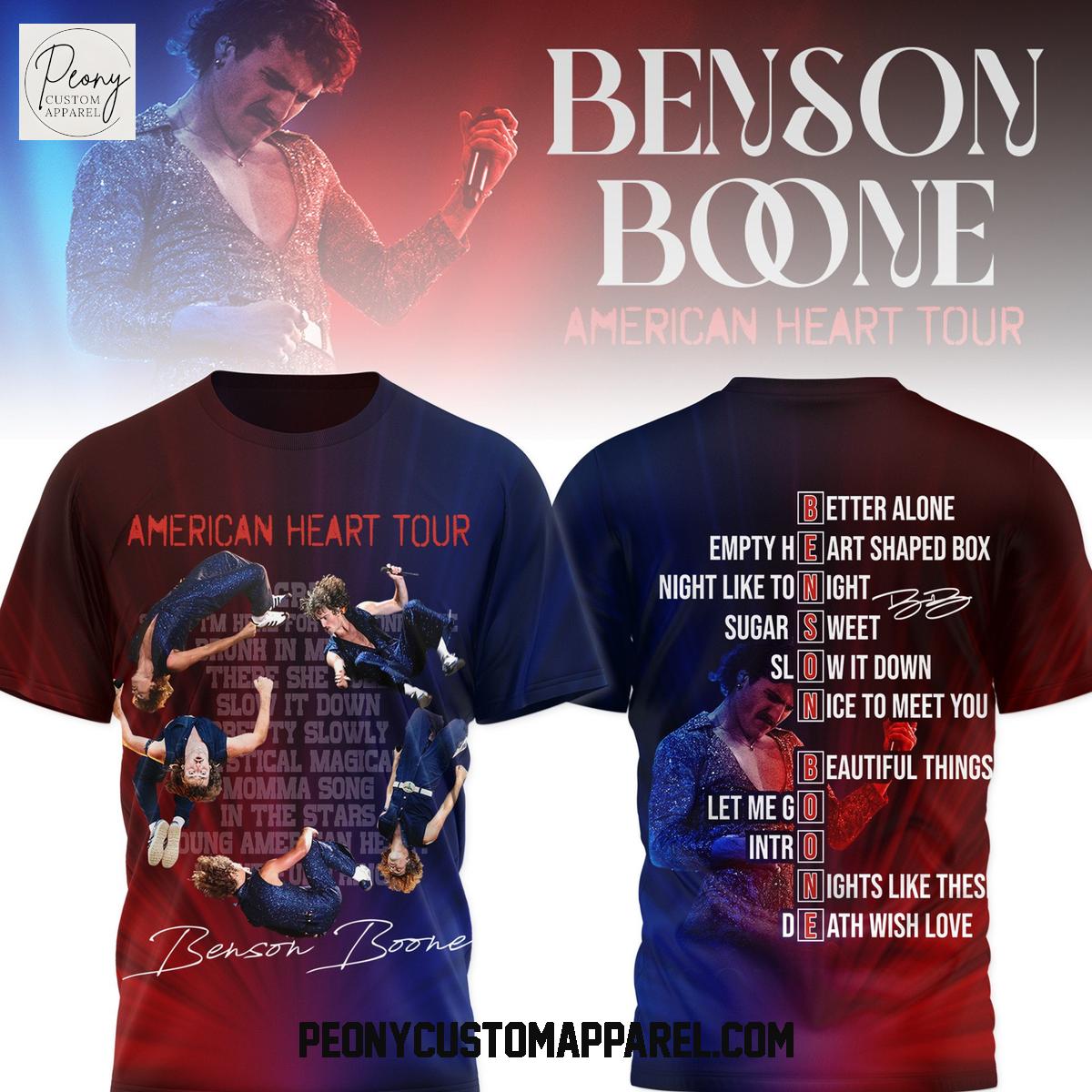 Benson Soone American Heart Tour 2025 Hoodie T Shirt Benson Soone American Heart Tour 2025 Hoodie T Shirt