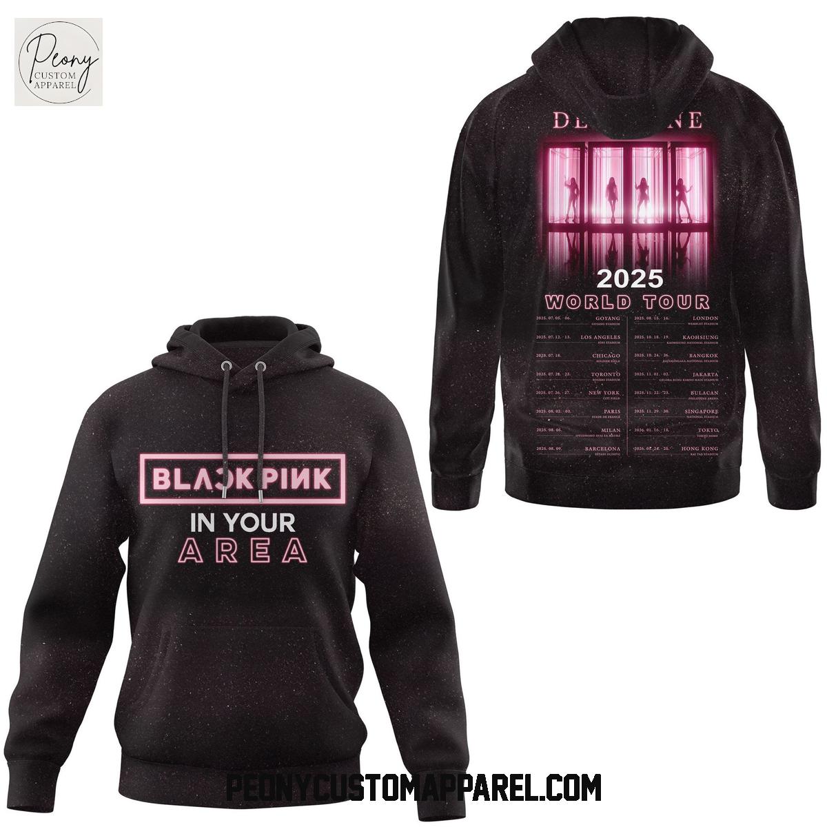 Black Pink Deadline 2025 World Tour Hoodie T Shirt Black Pink Deadline 2025 World Tour Hoodie T Shirt