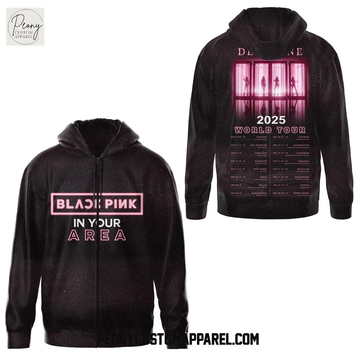Black Pink Deadline 2025 World Tour Hoodie T Shirt Black Pink Deadline 2025 World Tour Hoodie T Shirt