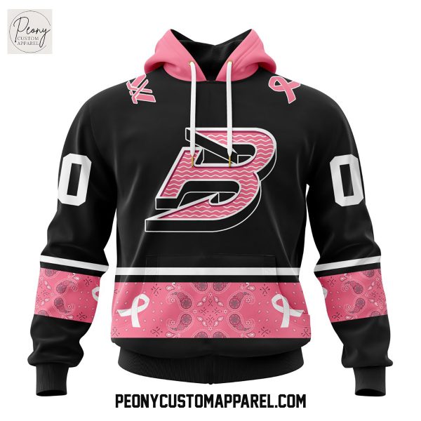 Boston Fleet PWHL Pink Paisley Fights Breast Cancer Hoodie Shirt