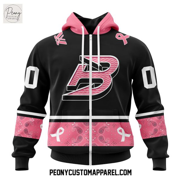 Boston Fleet PWHL Pink Paisley Fights Breast Cancer Hoodie Shirt