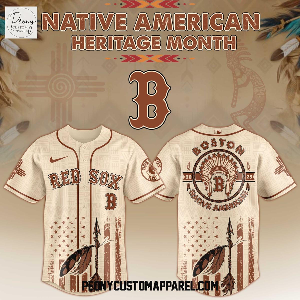 Boston Red Sox x Native American 2025 Baseball Jersey Boston Red Sox x Native American 2025 Baseball Jersey