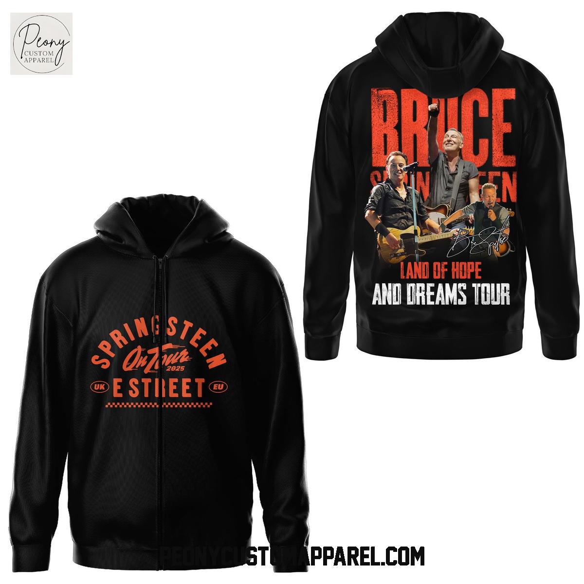 Bruce Springsteen Land Of Hope And Dreams Tour Hoodie Shirt Bruce Springsteen Land Of Hope And Dreams Tour Hoodie Shirt