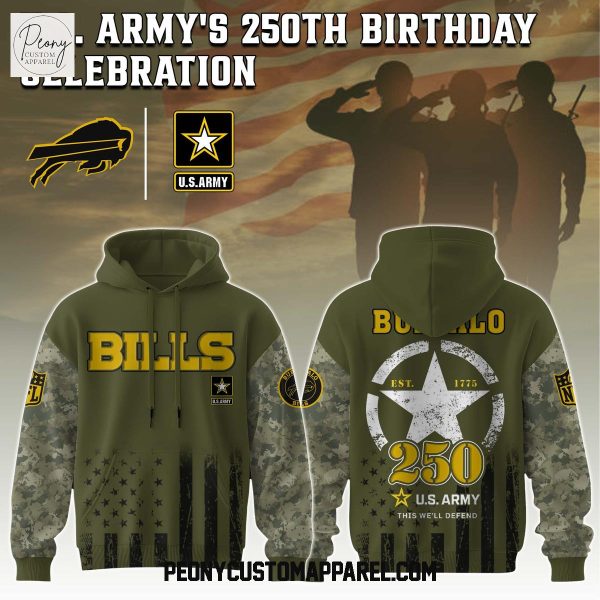 Buffalo Bills NFL Celebration US Army 250th Anniversary Hoodie