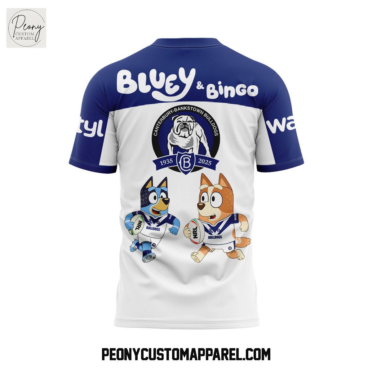 Canterbury Bulldogs Bluey and Bingo Hoodie Shirt Canterbury Bulldogs Bluey and Bingo Hoodie Shirt