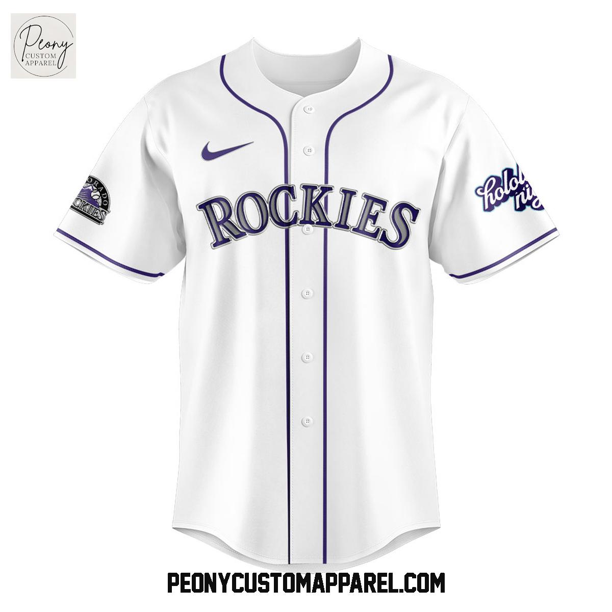 Colorado Rockies Hololive Night Collab Baseball Jersey Colorado Rockies Hololive Night Collab Baseball Jersey