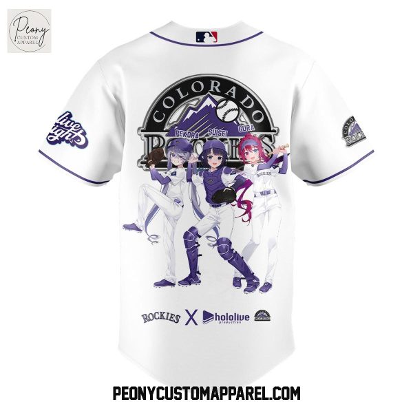 Colorado Rockies Hololive Night Collab Baseball Jersey