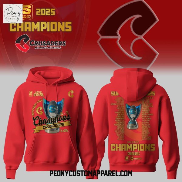 Crusaders Rugby League Champions 2025 Hoodie Shirt
