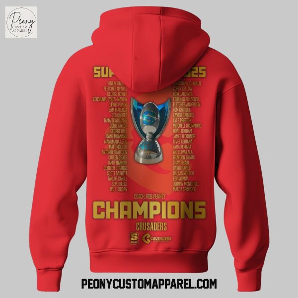 Crusaders Rugby League Champions 2025 Hoodie Shirt