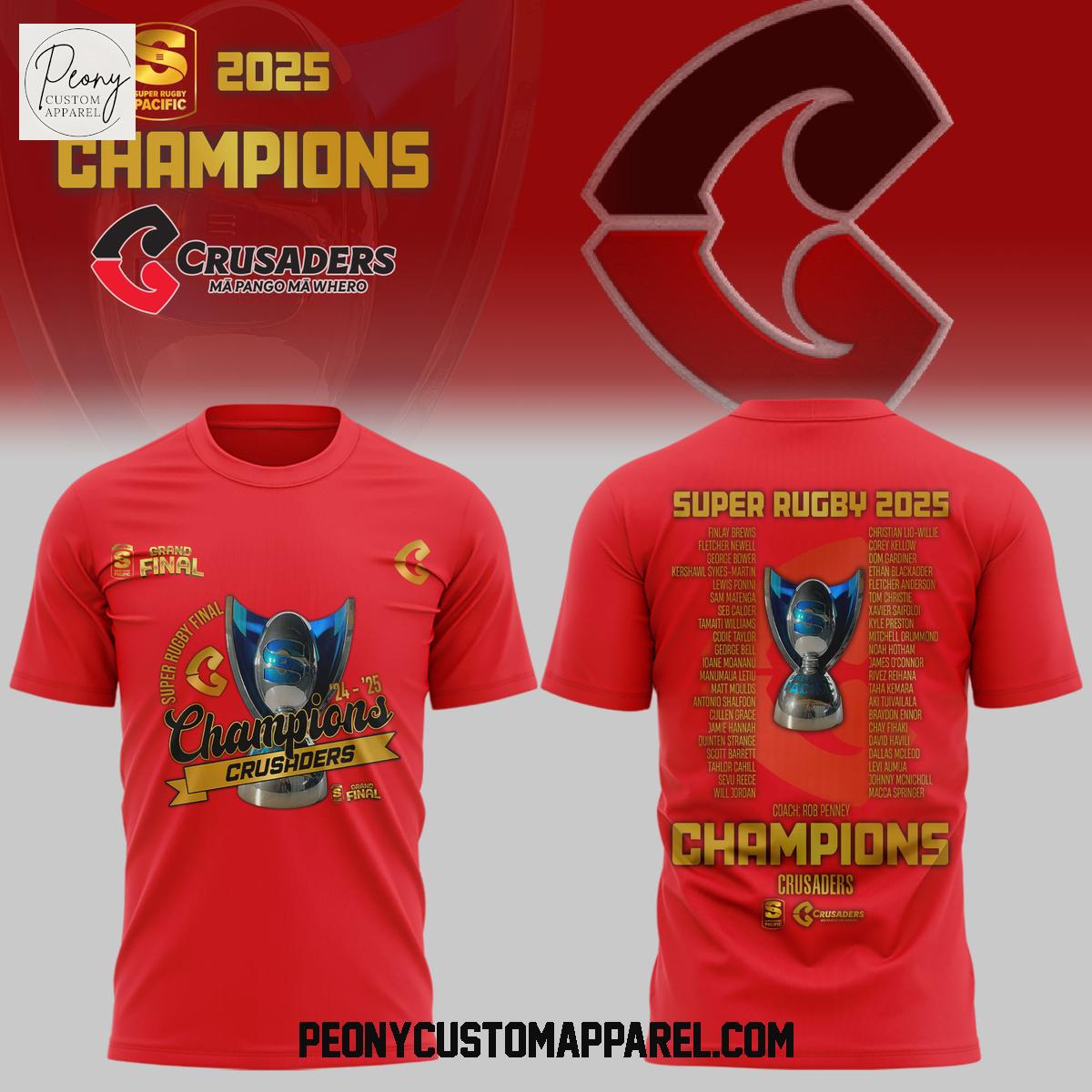 Crusaders Rugby League Champions 2025 Hoodie Shirt Crusaders Rugby League Champions 2025 Hoodie Shirt
