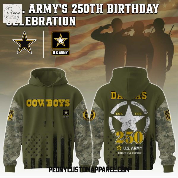 Dallas Cowboys NFL Celebration US Army 250th Anniversary Hoodie