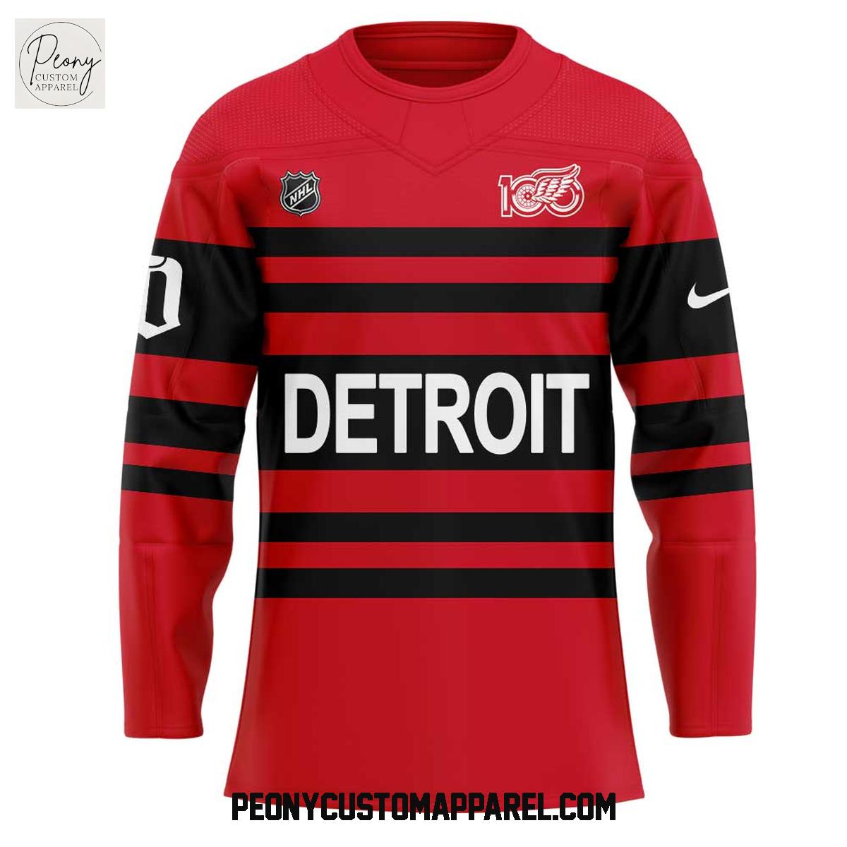 Detroit Red Wings Ten Game 100 Plans Uniform Retro Hockey Jersey Detroit Red Wings Ten Game 100 Plans Uniform Retro Hockey Jersey