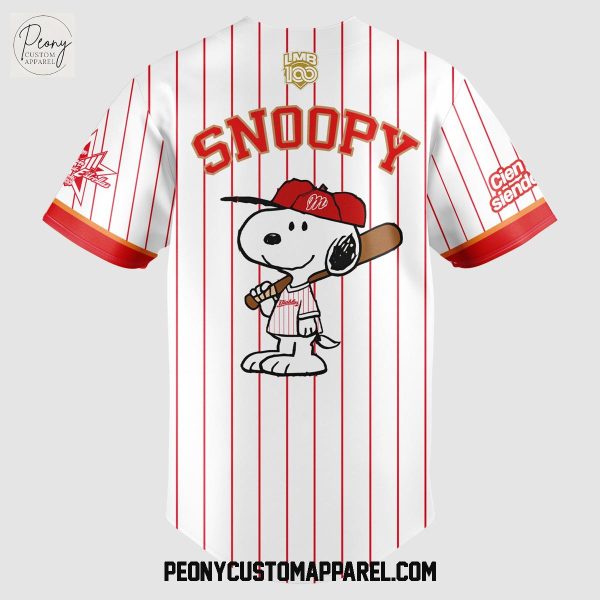 Diablos Rojos del Mexico Peanuts 100th Anniversary 2025 Baseball Jersey