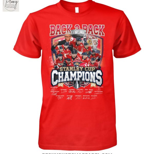 Florida Panthers Back 2 Back Champions Stanley Cup 2025 T Shirt