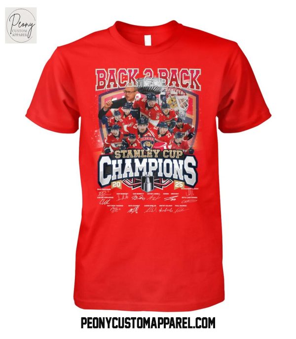 Florida Panthers Back 2 Back Champions Stanley Cup 2025 T Shirt