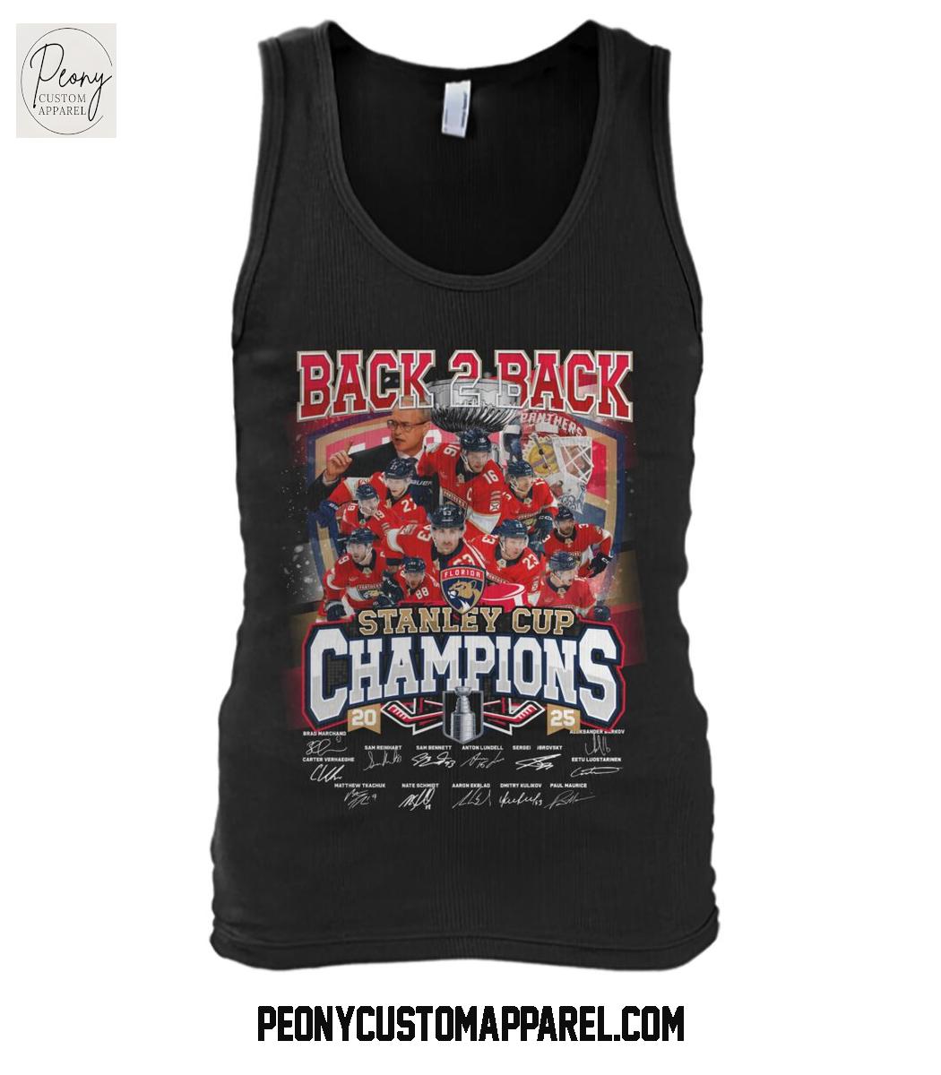 Florida Panthers Back 2 Back Champions Stanley Cup 2025 T Shirt Florida Panthers Back 2 Back Champions Stanley Cup 2025 T Shirt