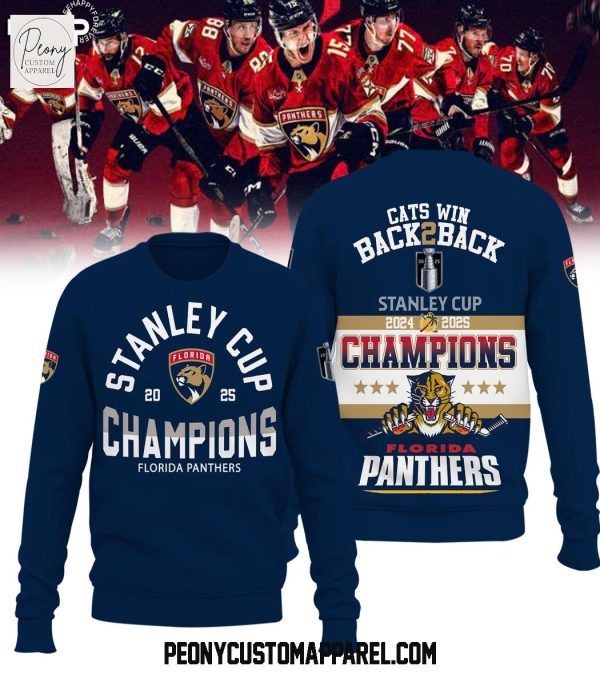 Florida Panthers Cats Win Back 2 Back Stanley Cup Hoodie T Shirt