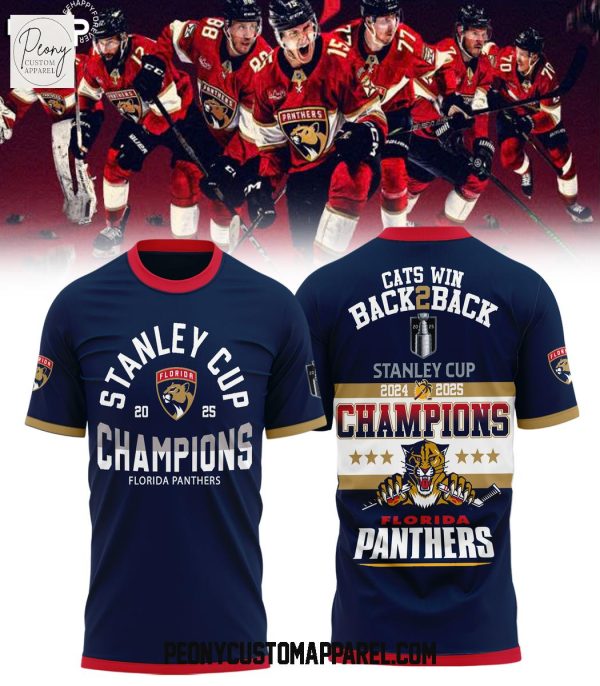 Florida Panthers Cats Win Back 2 Back Stanley Cup Hoodie T Shirt