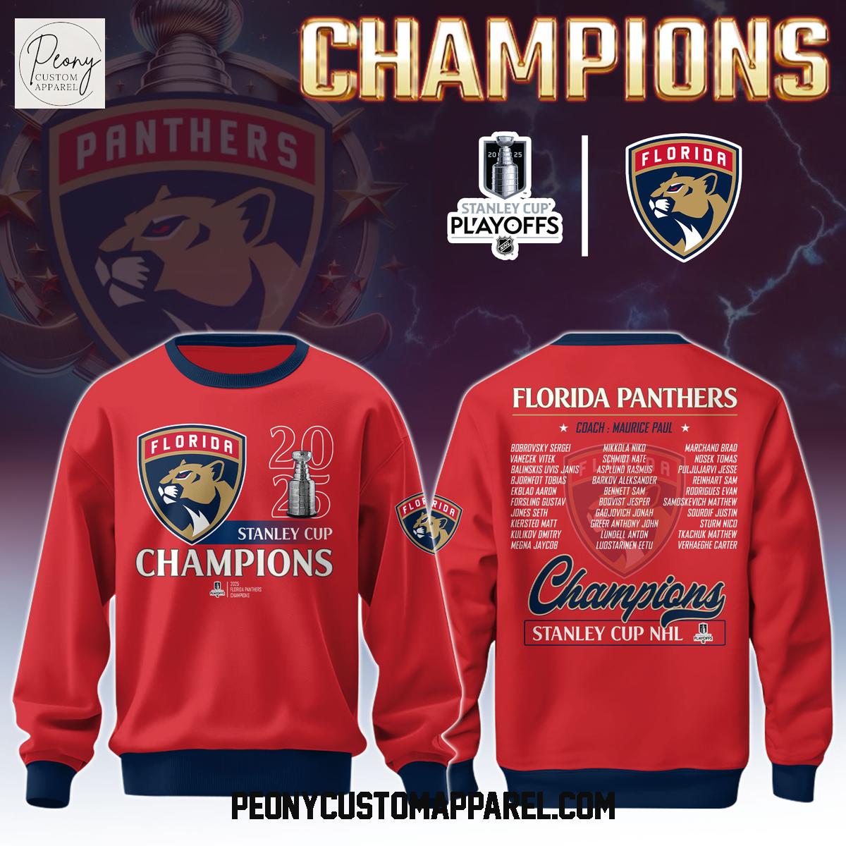 Florida Panthers NHL Champions Stanley Cup Hoodie T Shirt Florida Panthers NHL Champions Stanley Cup Hoodie T Shirt