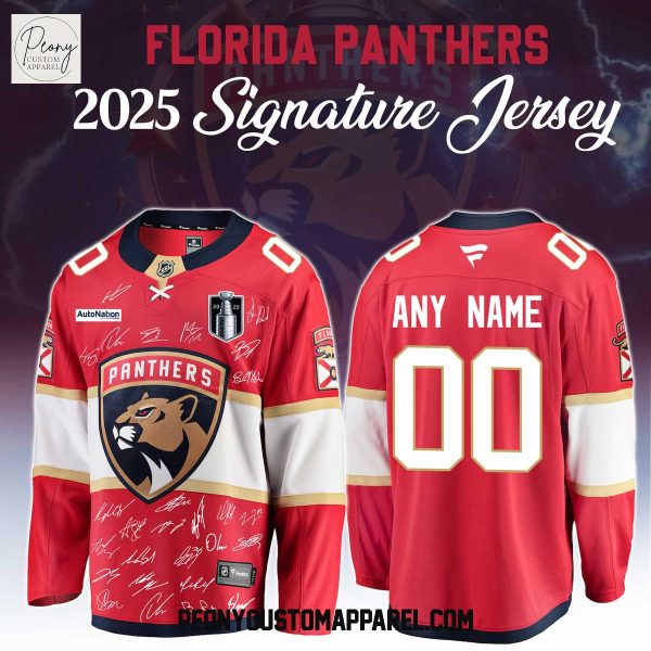 Florida Panthers NHL Stanley Cup Finals Champions Signature Team Hockey Jersey