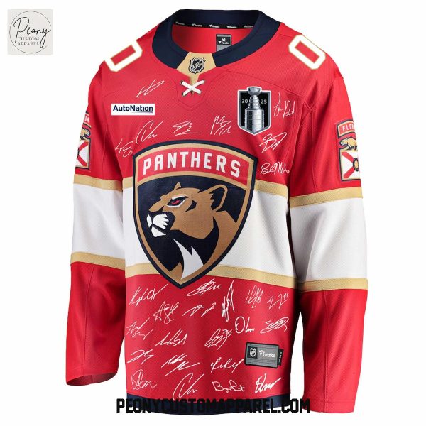 Florida Panthers NHL Stanley Cup Finals Champions Signature Team Hockey Jersey
