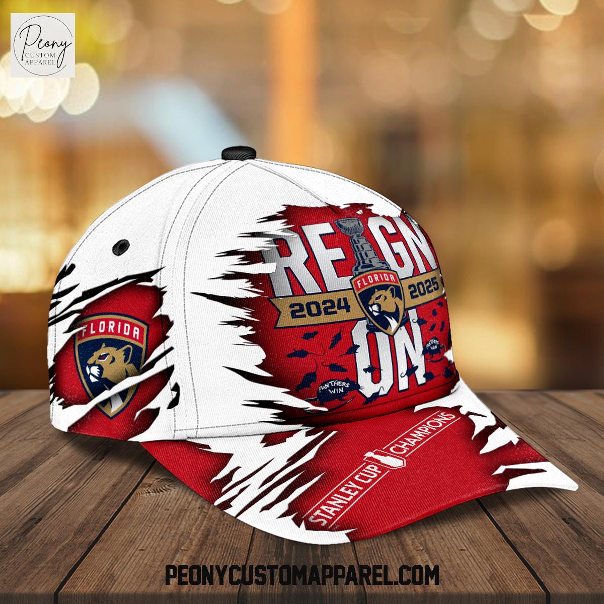 Florida Panthers Reign On Stanley Cup Champions Cap Florida Panthers Reign On Stanley Cup Champions Cap