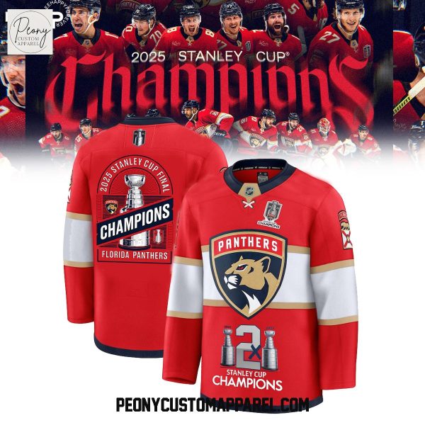 Florida Panthers Stanley Cup Finals Champions Back To Back Hockey Jersey