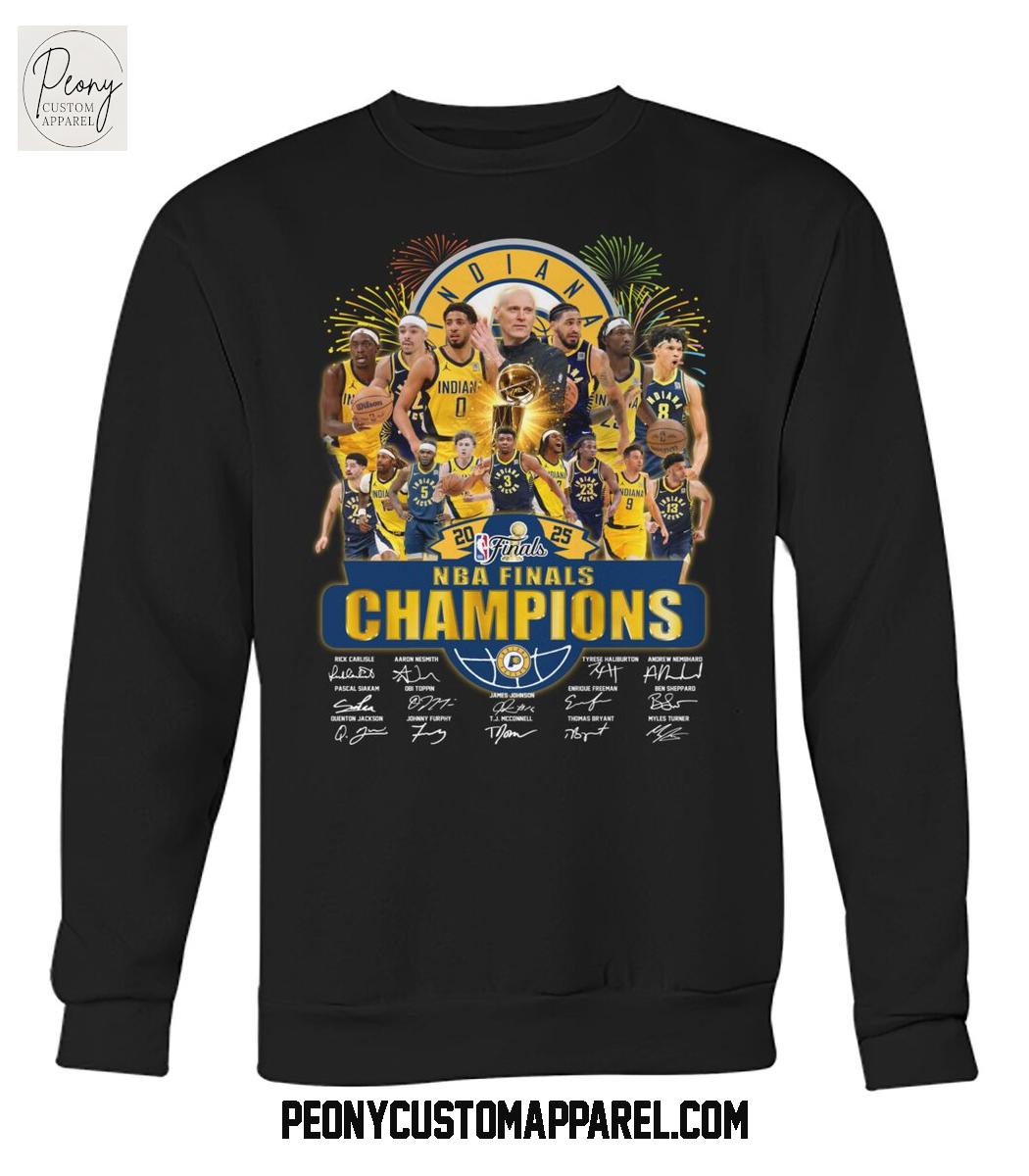 Indiana Pacers NBA Finals Champions 2025 T Shirt Indiana Pacers NBA Finals Champions 2025 T Shirt