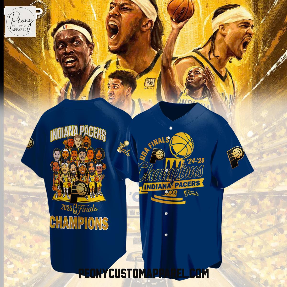 Indiana Pacers NBA Finals Champions Super Team Baseball Jersey Indiana Pacers NBA Finals Champions Super Team Baseball Jersey