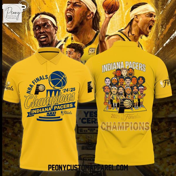 Indiana Pacers NBA Finals Champions Super Team Polo Shirt