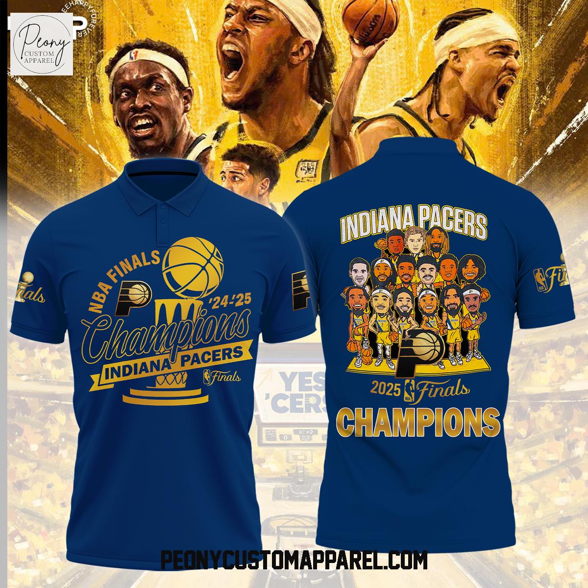Indiana Pacers NBA Finals Champions Super Team Polo Shirt Indiana Pacers NBA Finals Champions Super Team Polo Shirt