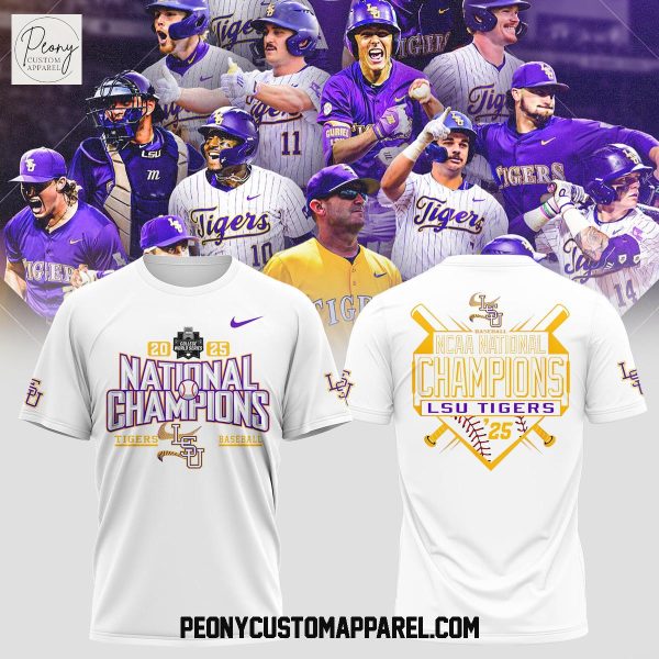 LSU Tigers Baseball College World Series Champions White Hoodie Shirt