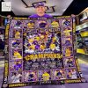 LSU Tigers Baseball National Champions 2025 Fleece Blanket Quilt