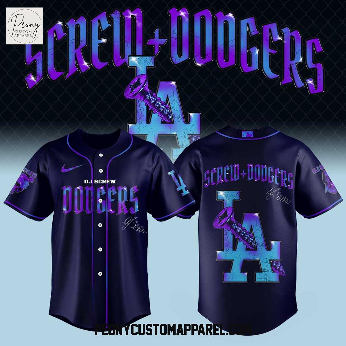 Los Angeles Dodgers Honor All-Time DJ Screw Baseball Jersey Los Angeles Dodgers Honor All-Time DJ Screw Baseball Jersey