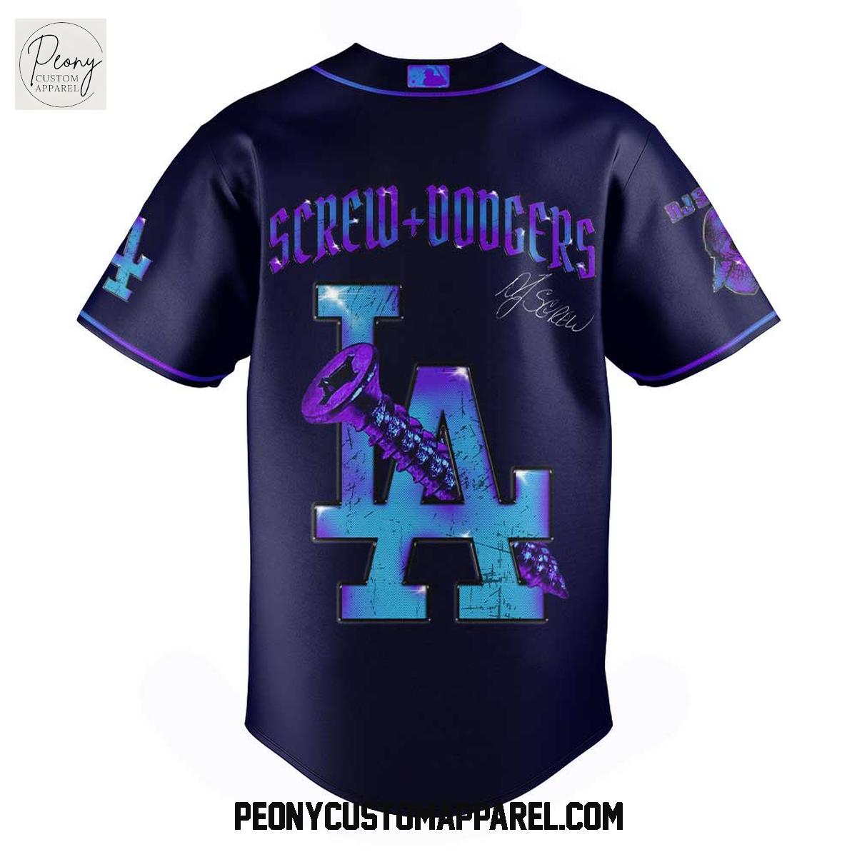 Los Angeles Dodgers Honor All-Time DJ Screw Baseball Jersey Los Angeles Dodgers Honor All-Time DJ Screw Baseball Jersey