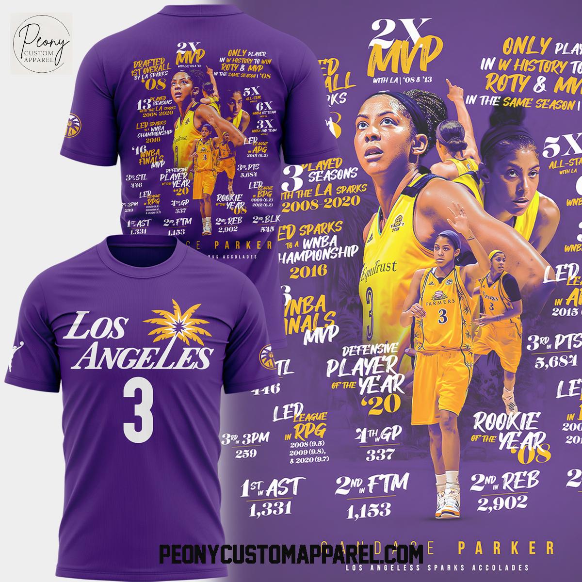 Los Angeles Sparks Candace Parker Legend 2025 Hoodie Shirt Los Angeles Sparks Candace Parker Legend 2025 Hoodie Shirt
