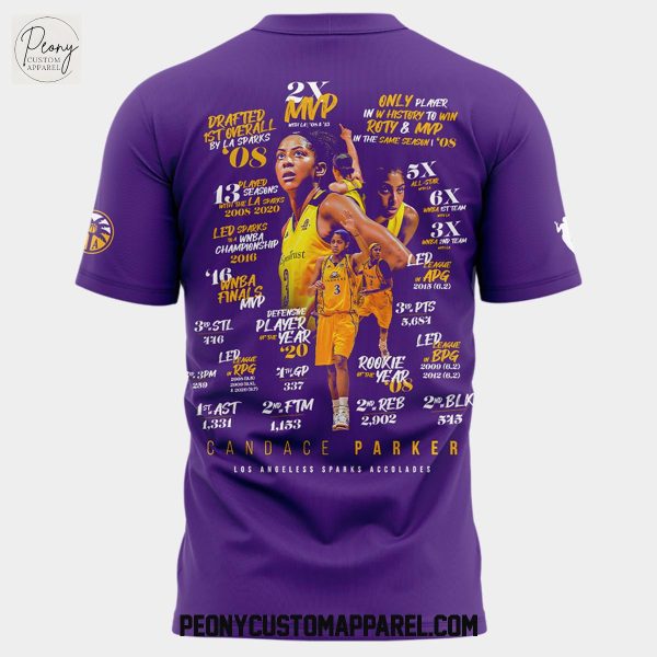 Los Angeles Sparks Candace Parker Legend 2025 Hoodie Shirt