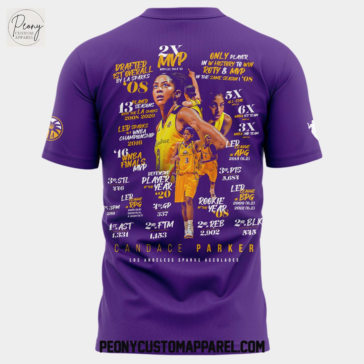 Los Angeles Sparks Candace Parker Legend 2025 Hoodie Shirt Los Angeles Sparks Candace Parker Legend 2025 Hoodie Shirt