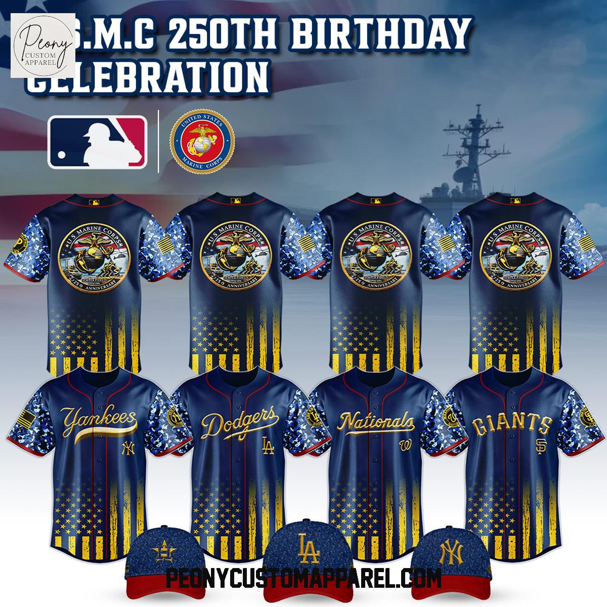 MLB Mix US USMC 250th Anniversary Baseball Jersey MLB Mix US USMC 250th Anniversary Baseball Jersey
